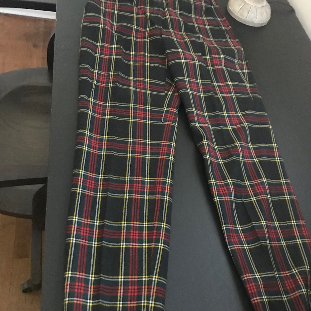 J Crew plaid crop pants
